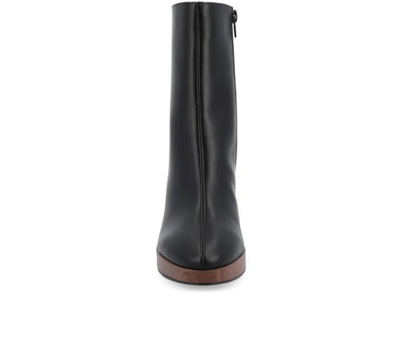 Dress>Journee Collection Women's Romer Block Heeled Platform Booties