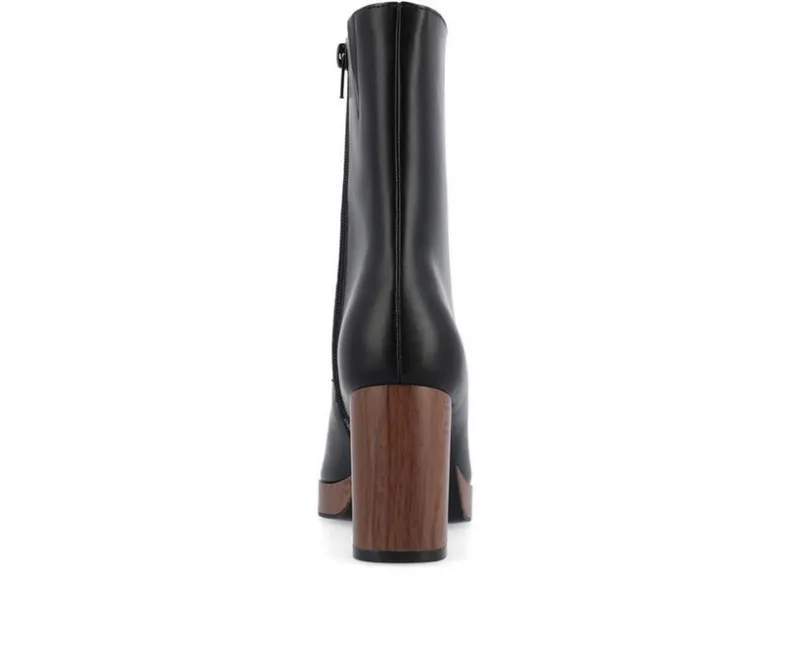 Dress>Journee Collection Women's Romer Block Heeled Platform Booties