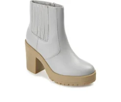 Dress>Journee Collection Women's Riplee Platform Block Heel Booties