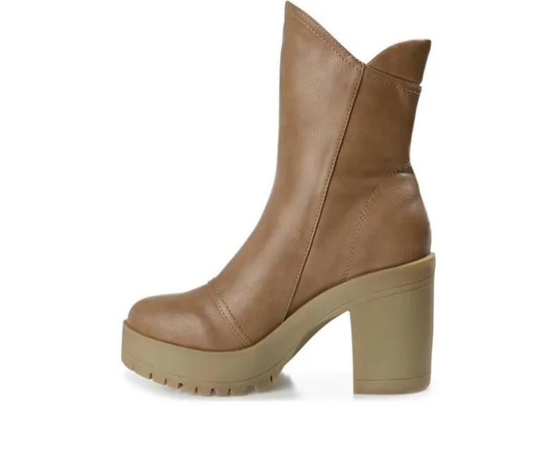 Dress>Journee Collection Women's Jaquie Block Heel Platform Booties