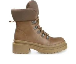 Lace Up|Dress>Journee Collection Women's Irrah Heeled Combat Booties