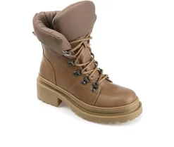 Lace Up|Dress>Journee Collection Women's Irrah Heeled Combat Booties