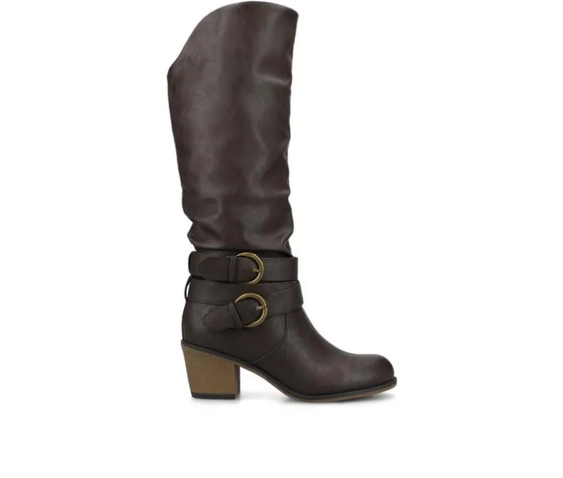 Moto|Tall>Journee Collection Women's Late Wide Calf Knee High Boots