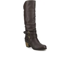 Moto|Tall>Journee Collection Women's Late Wide Calf Knee High Boots