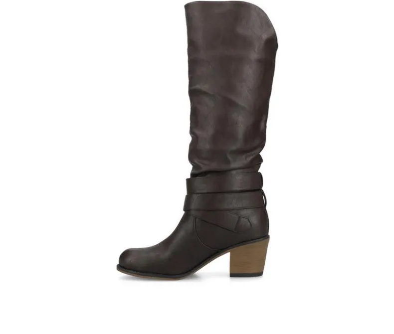 Moto|Tall>Journee Collection Women's Late Wide Calf Knee High Boots