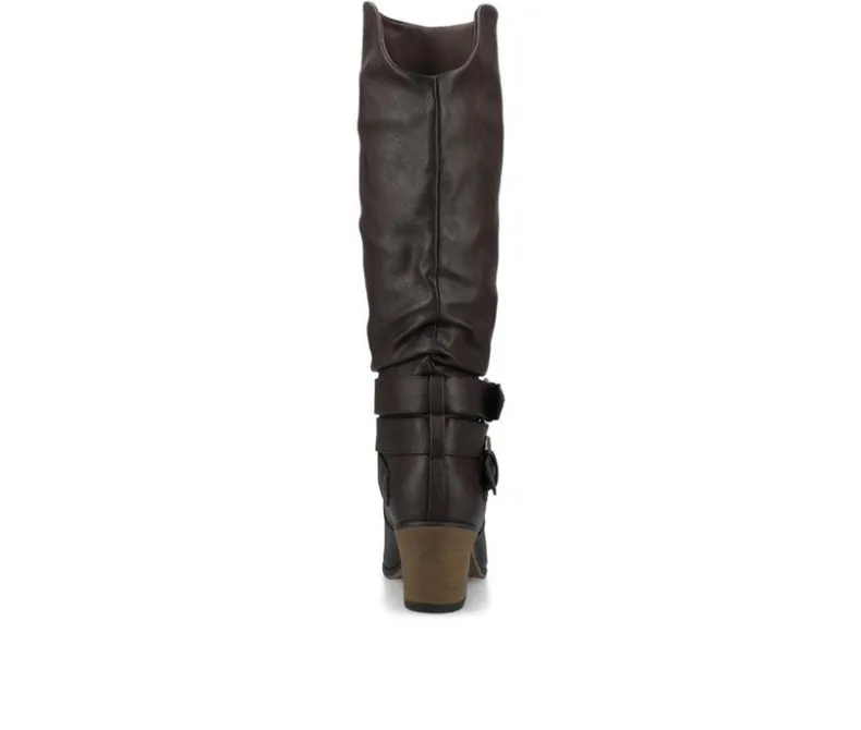 Moto|Tall>Journee Collection Women's Late Wide Calf Knee High Boots
