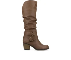 Wide Calf|Moto>Journee Collection Women's Late Wide Calf Knee High Boots