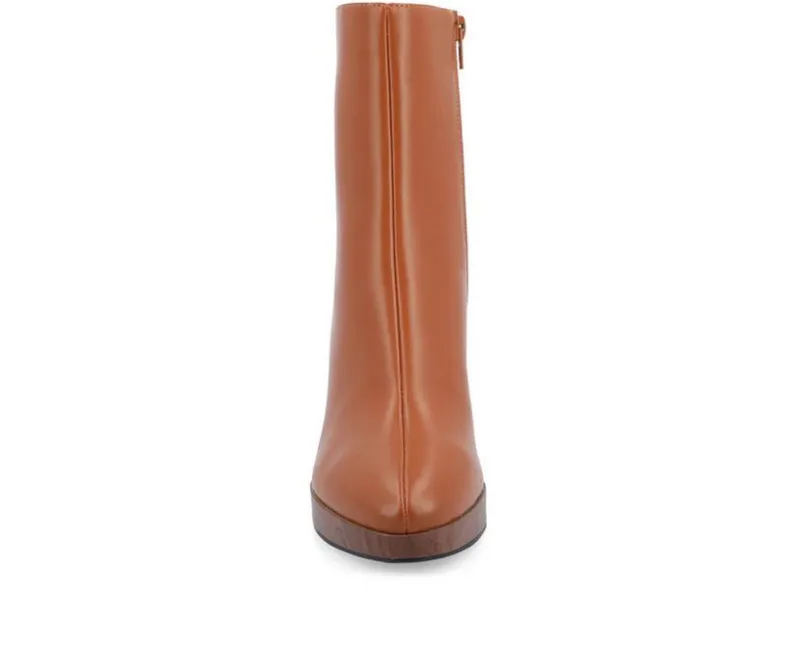 Dress>Journee Collection Women's Romer Block Heeled Platform Booties