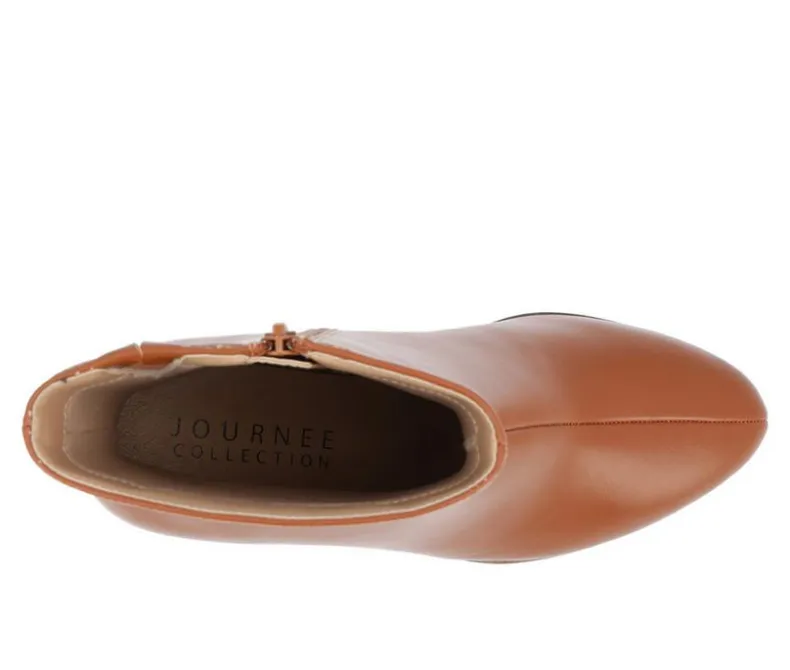 Dress>Journee Collection Women's Romer Block Heeled Platform Booties