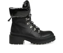 Lace Up|Dress>Journee Collection Women's Irrah Heeled Combat Booties