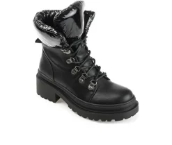 Lace Up|Dress>Journee Collection Women's Irrah Heeled Combat Booties