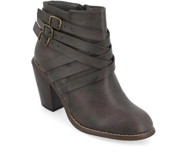 Dress>Journee Collection Women's Strap Wide Width Booties
