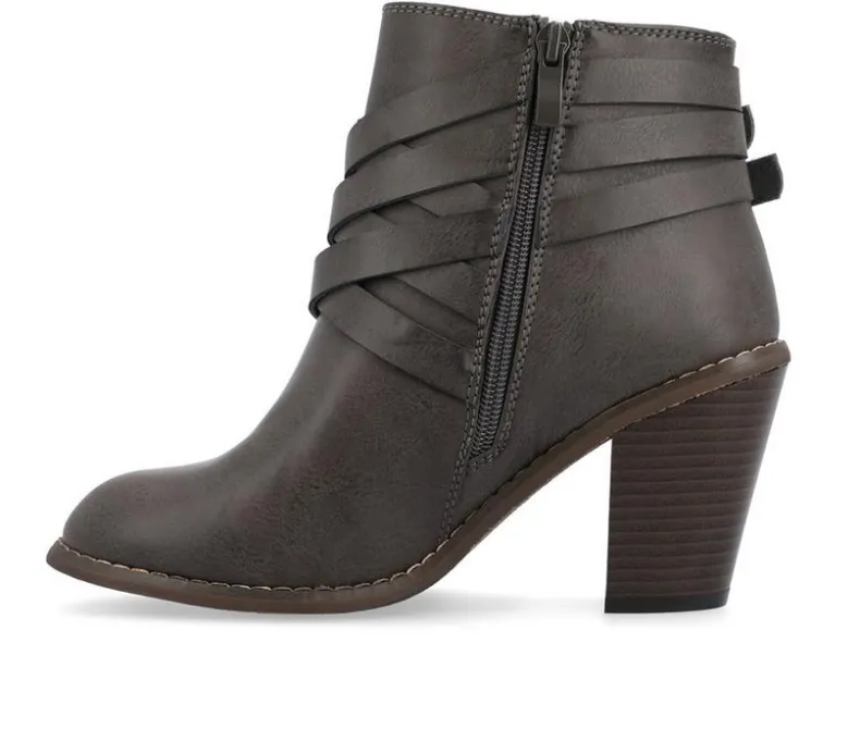 Dress>Journee Collection Women's Strap Wide Width Booties