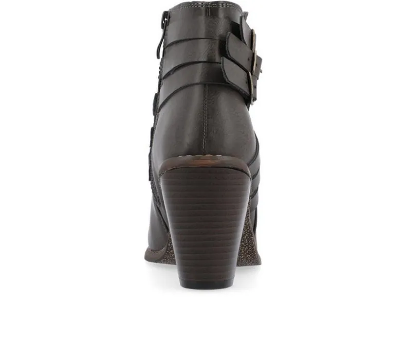 Dress>Journee Collection Women's Strap Wide Width Booties