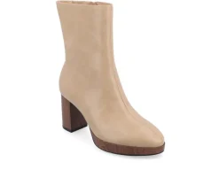 Dress>Journee Collection Women's Romer Block Heeled Platform Booties