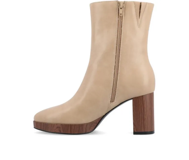 Dress>Journee Collection Women's Romer Block Heeled Platform Booties