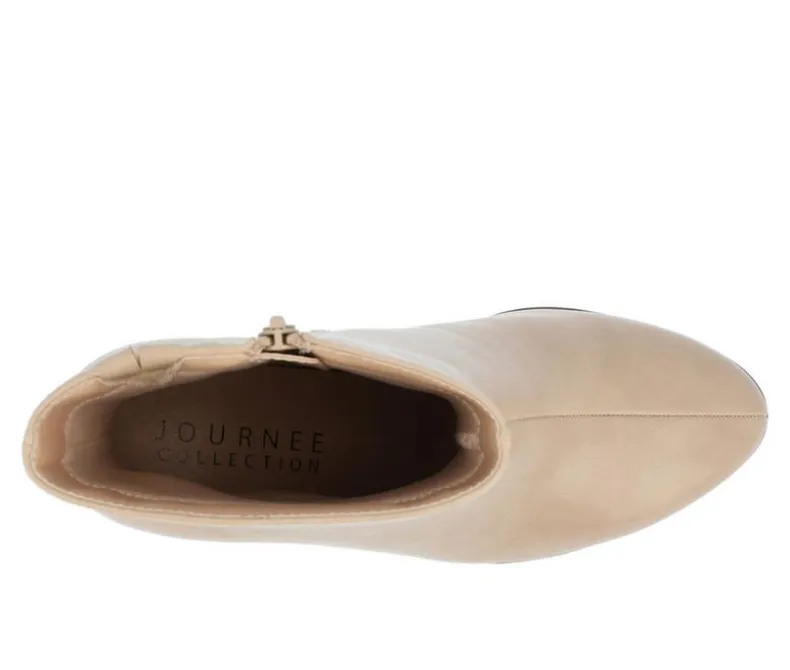 Dress>Journee Collection Women's Romer Block Heeled Platform Booties