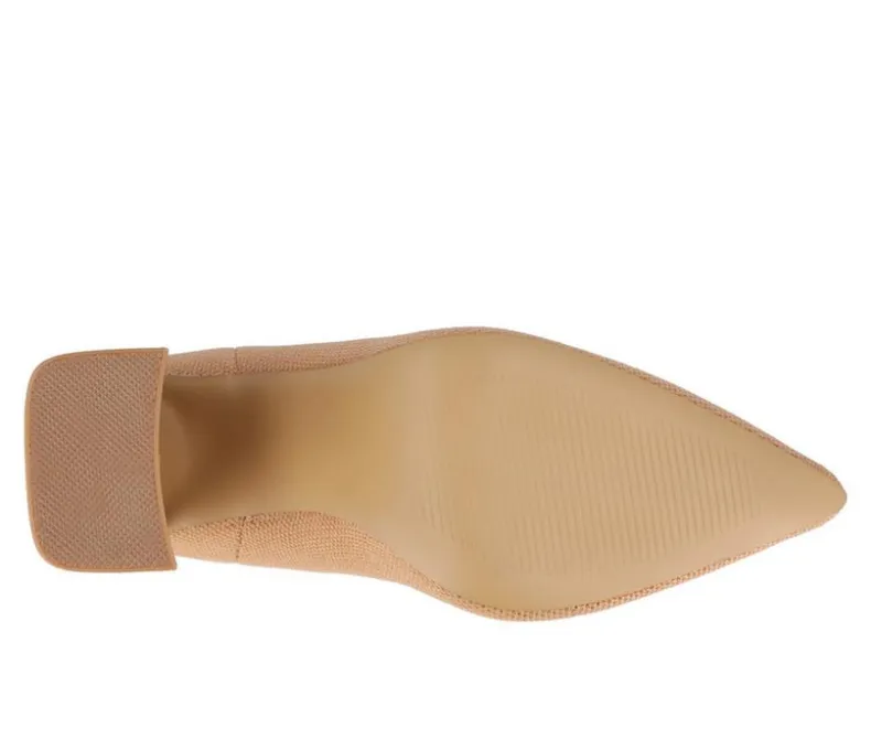 Dress>Journee Collection Women's Noralinn Heeled Stretch Knit Booties