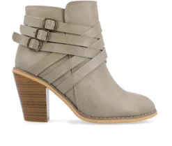 Dress>Journee Collection Women's Strap Wide Width Booties