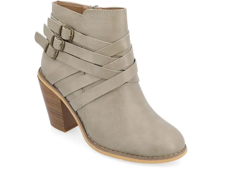 Dress>Journee Collection Women's Strap Wide Width Booties