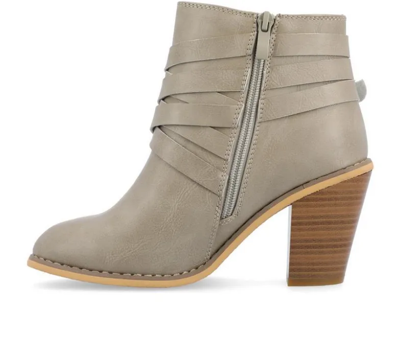 Dress>Journee Collection Women's Strap Wide Width Booties