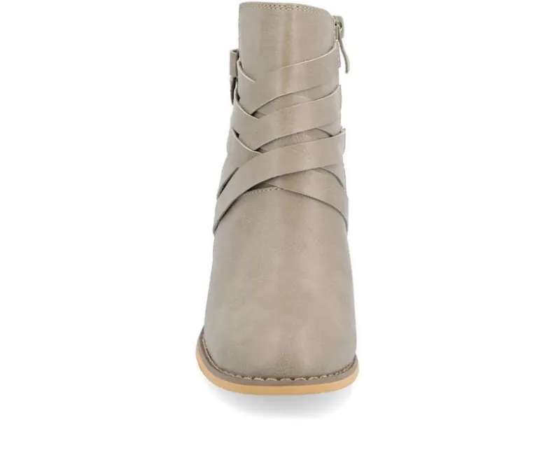 Dress>Journee Collection Women's Strap Wide Width Booties