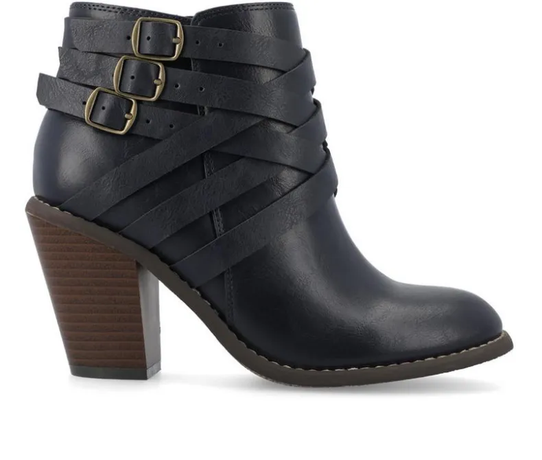 Dress>Journee Collection Women's Strap Wide Width Booties