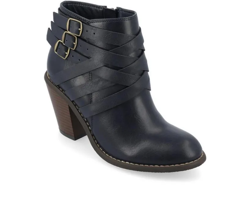 Dress>Journee Collection Women's Strap Wide Width Booties