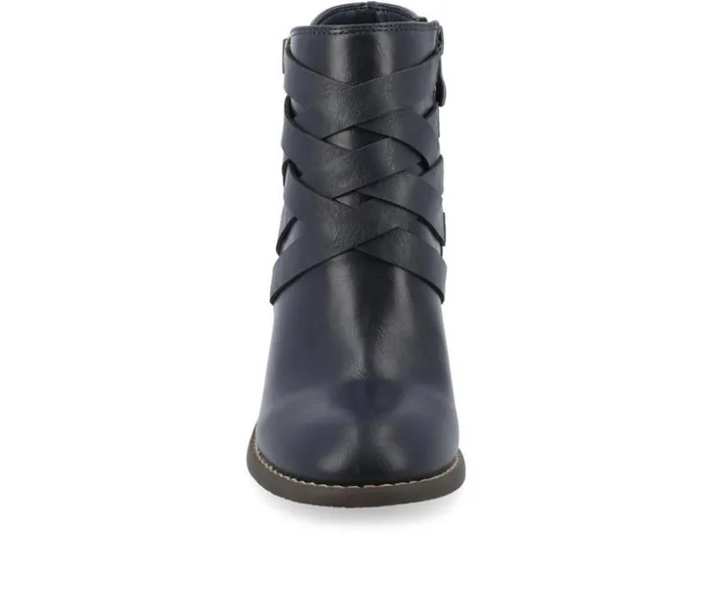 Dress>Journee Collection Women's Strap Wide Width Booties