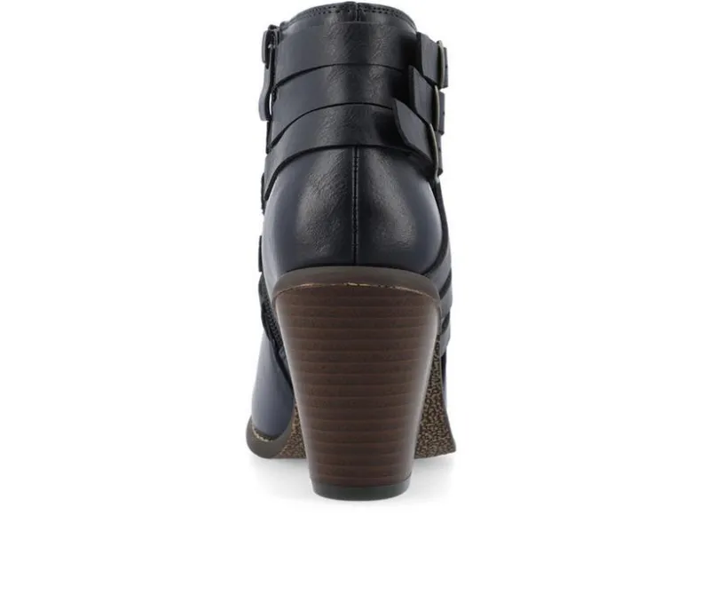 Dress>Journee Collection Women's Strap Wide Width Booties