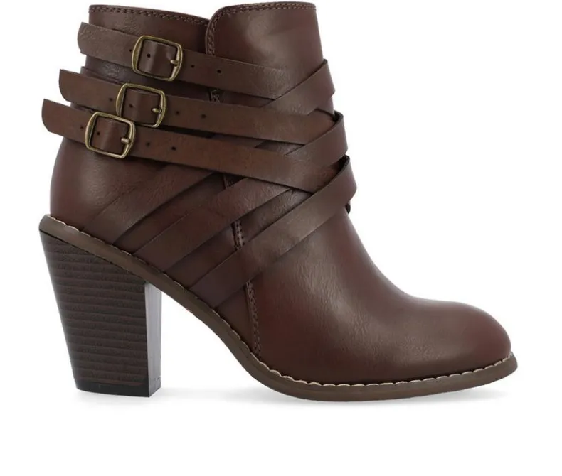 Dress>Journee Collection Women's Strap Wide Width Booties