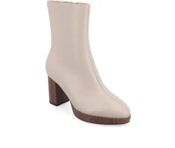 Dress>Journee Collection Women's Romer Block Heeled Platform Booties