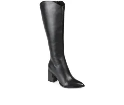 Wide Calf|Tall>Journee Signature Women's Laila-WC Knee High Heeled Boots