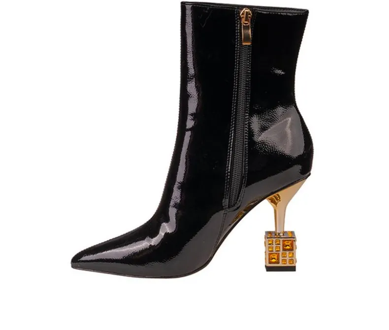 Dress>Lady Couture Women's Crown Heeled Booties