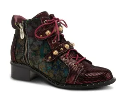 Lace Up|Dress>L'Artiste Women's Chrissy Combat Booties