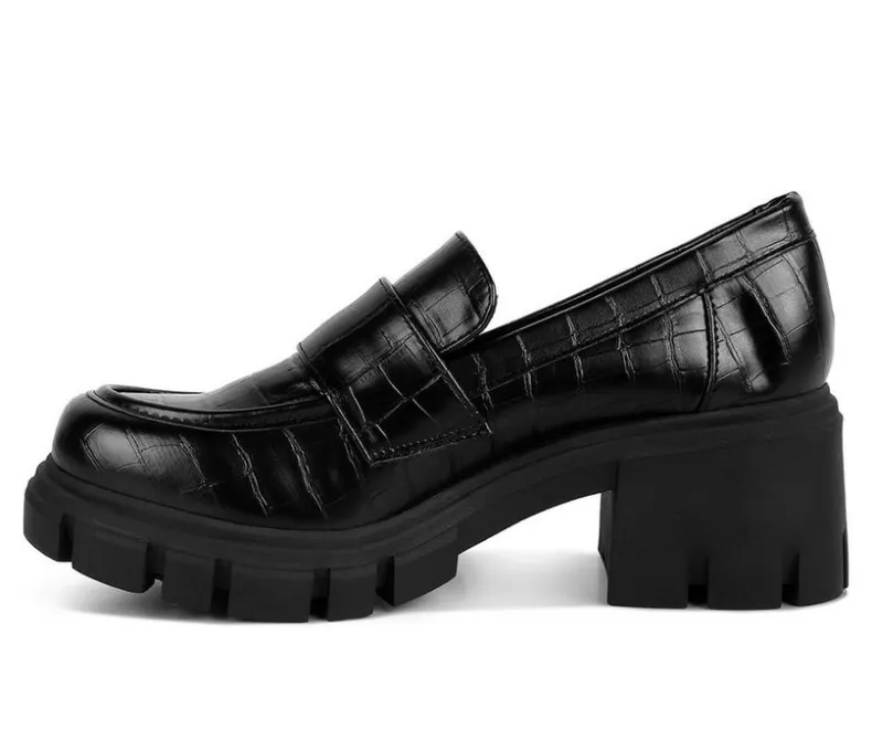 Loafers & Oxfords>London Rag Women's Benz Heeled Loafers