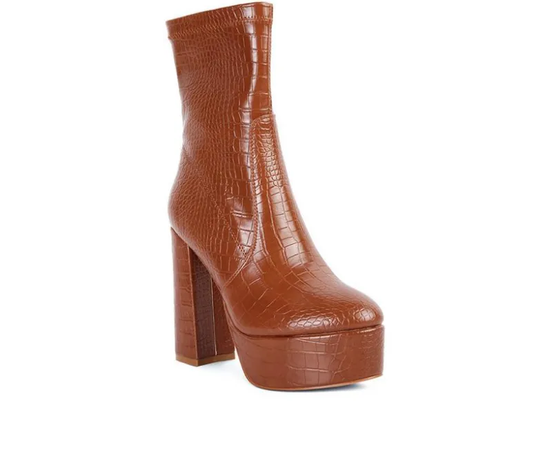 Dress>London Rag Women's Big Six Platform Heeled Booties