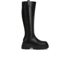 Tall>London Rag Women's Blume Lug Knee High Boots