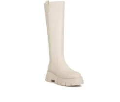 Tall>London Rag Women's Blume Lug Knee High Boots