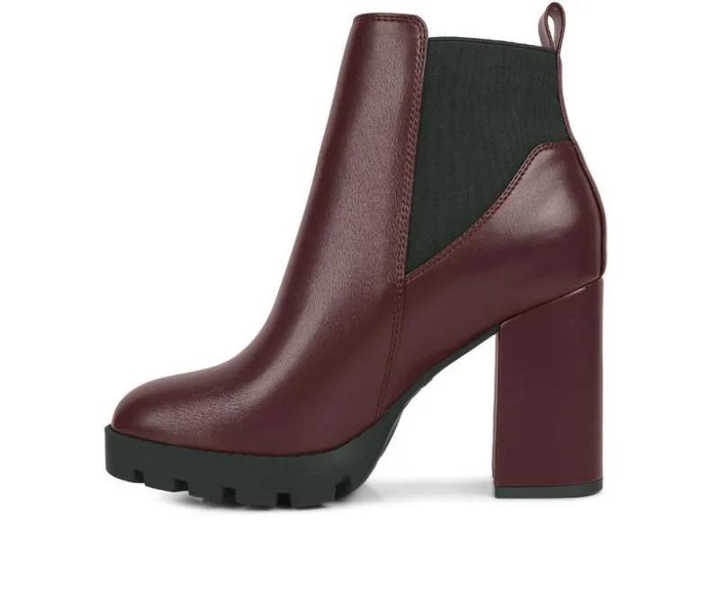 Dress|Chelsea>London Rag Women's Bolt Block Heel Chelsea Booties