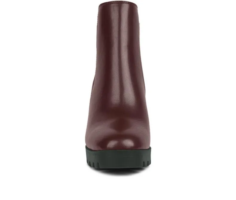Dress|Chelsea>London Rag Women's Bolt Block Heel Chelsea Booties