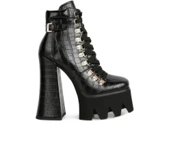 Lace Up|Dress>London Rag Women's Boogie Platform Lace Up Booties
