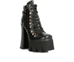 Lace Up|Dress>London Rag Women's Boogie Platform Lace Up Booties