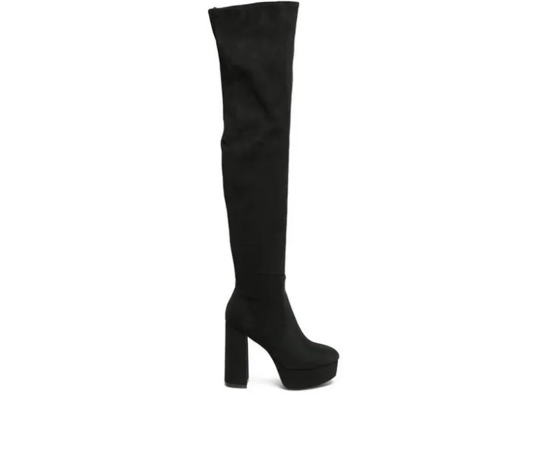 Dress>London Rag Women's Bubble Platform Knee High Boots