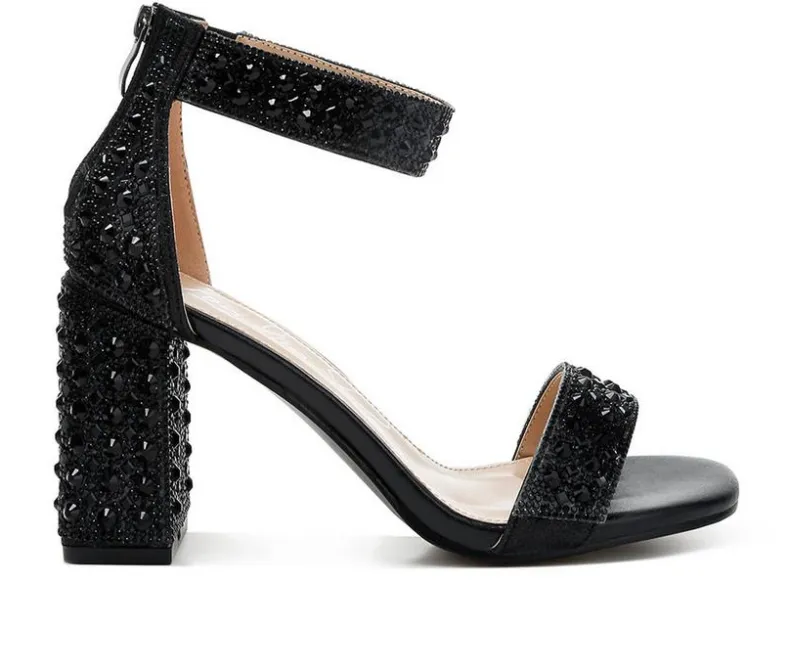 Sandals>London Rag Women's Cady Rhinestones Dress Sandals