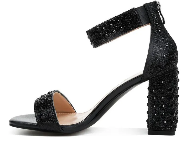 Sandals>London Rag Women's Cady Rhinestones Dress Sandals