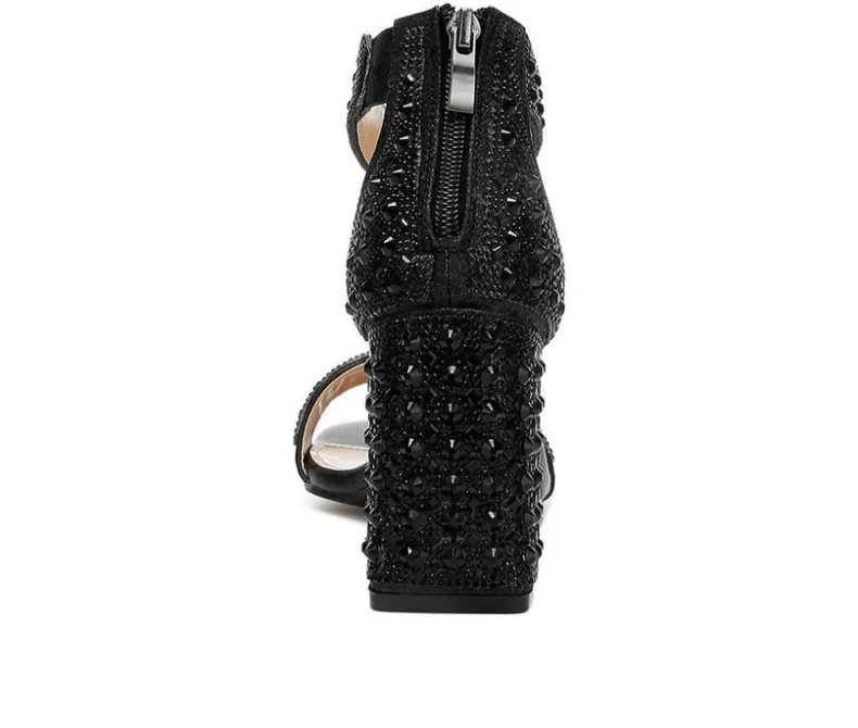 Sandals>London Rag Women's Cady Rhinestones Dress Sandals