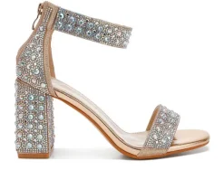 Sandals>London Rag Women's Cady Rhinestones Dress Sandals