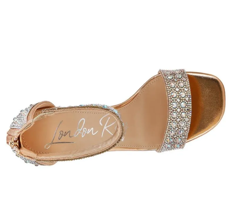 Sandals>London Rag Women's Cady Rhinestones Dress Sandals