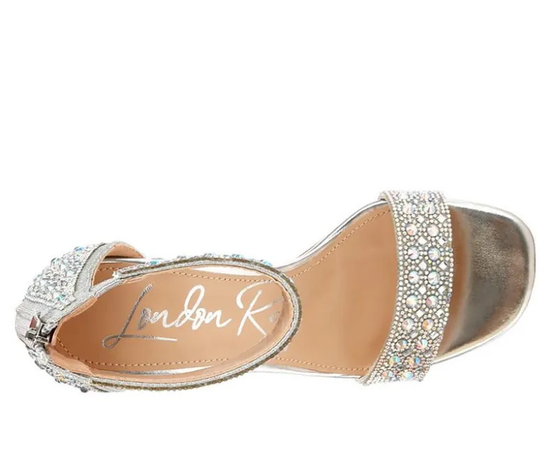 Sandals>London Rag Women's Cady Rhinestones Dress Sandals